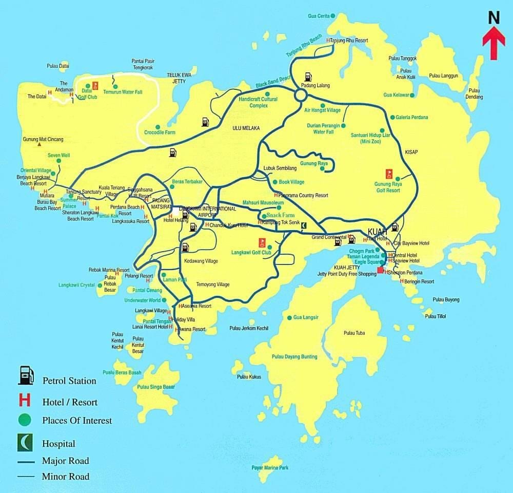 ನಕ್ಷೆ ಮಲೇಷ್ಯಾ ಮತ್ತು langkawi