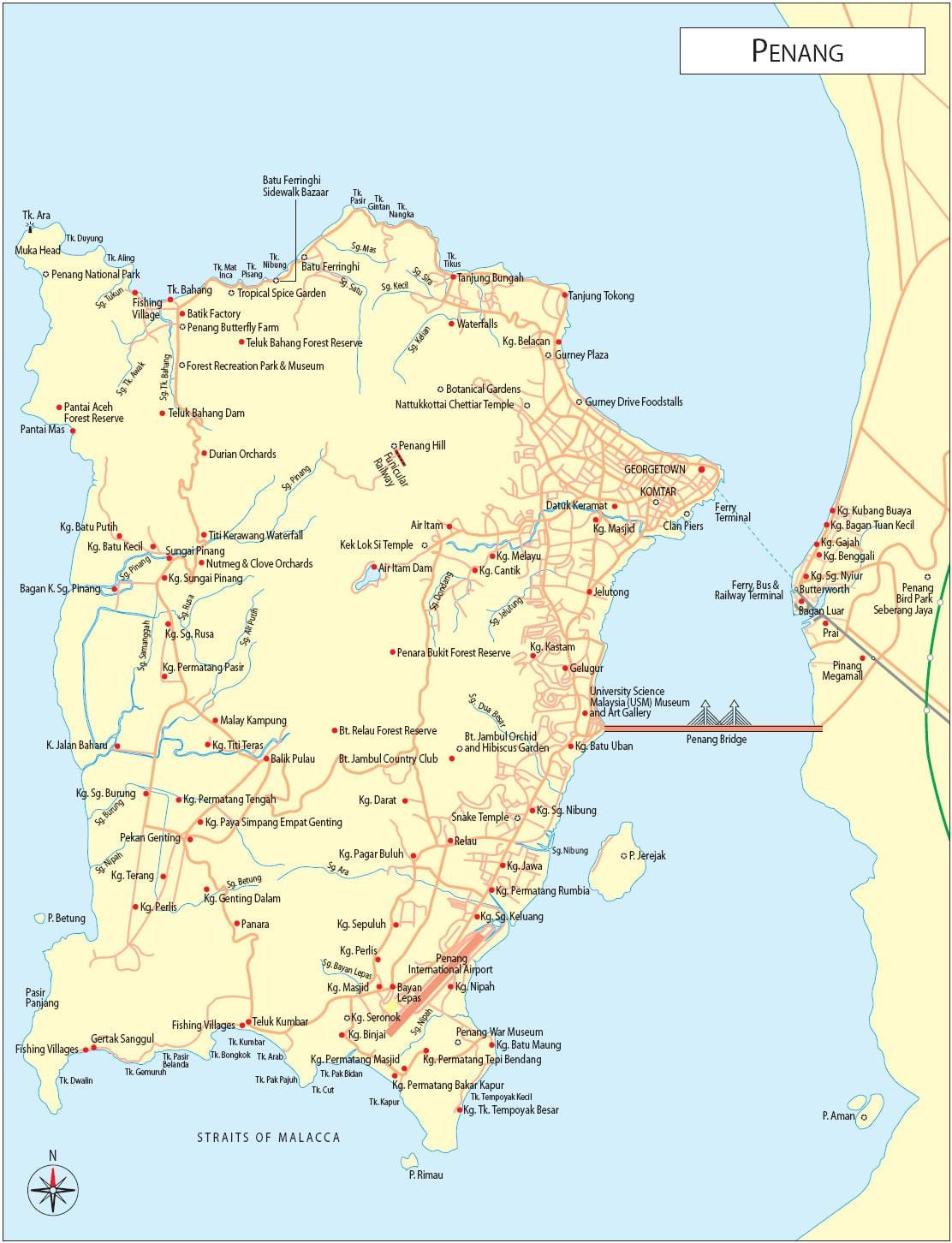 ನಕ್ಷೆ pulau pinang ಮಲೇಷ್ಯಾ
