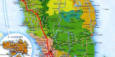 ನಕ್ಷೆ ದಕ್ಷಿಣ ಮಲೇಷ್ಯಾ