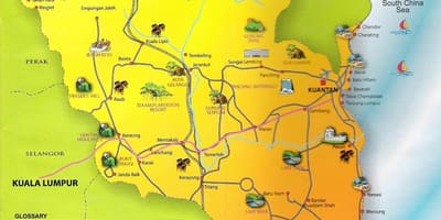 ನಕ್ಷೆ pahang ರಾಜ್ಯ ಮಲೇಷ್ಯಾ